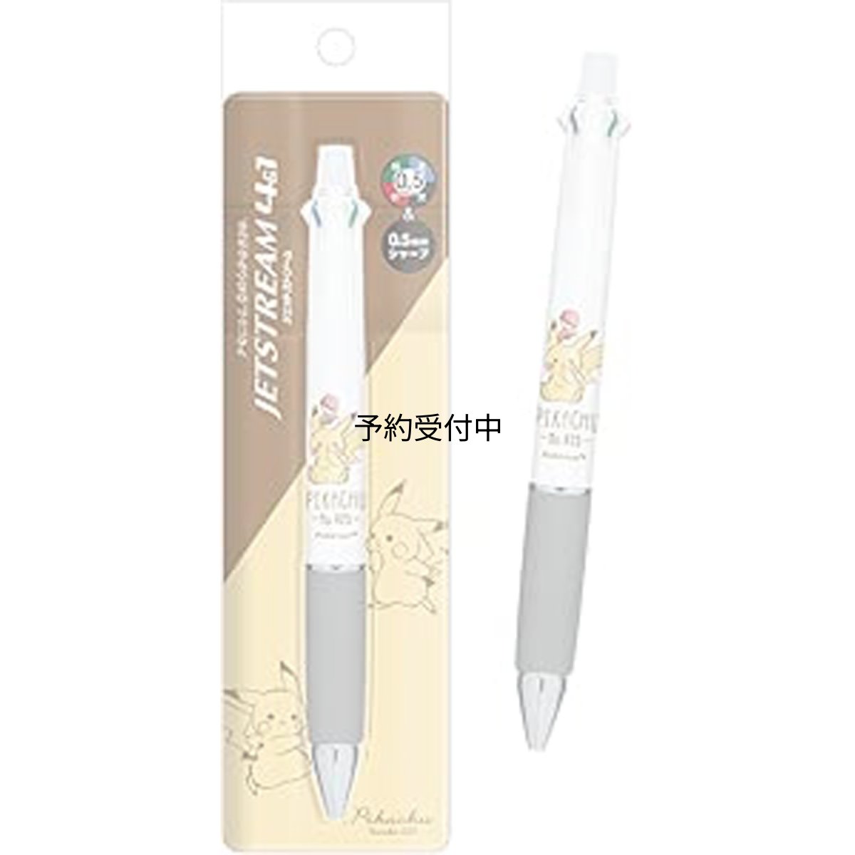 画像1: カミオジャパン（Ｋａｍｉｏｊａｐａｎ） ポケモン ピカチュウ ジェットストリーム ４＆１ 多機能ペン ０．５ 白 ３０２６１８ (1)