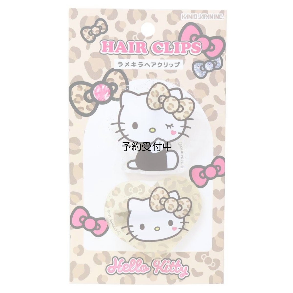 画像1: サンリオ ラメキラヘアクリップ ギャルアート ハローキティ ブラウン (1)