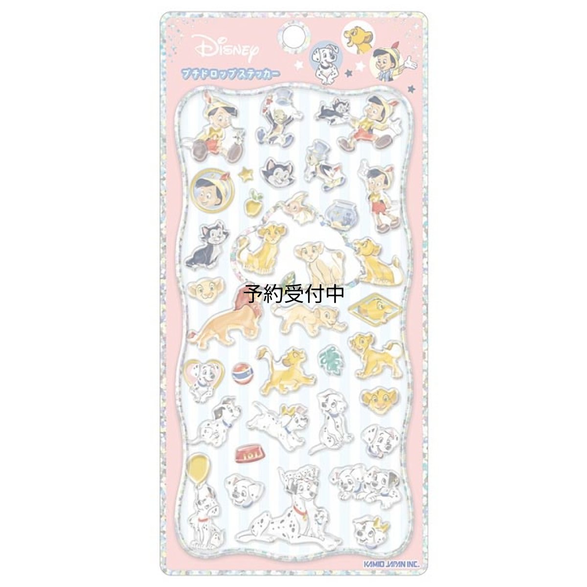 画像1: カミオジャパン ディズニークラシック２ プチドロップステッカー ０７０２８７ ピノキオ ライオンキング １０１匹わんちゃん (1)