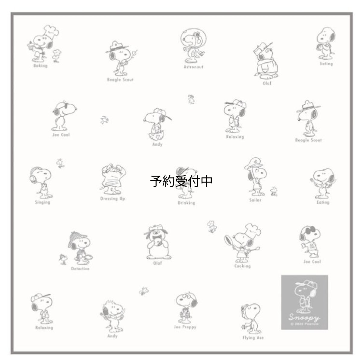 画像1: カミオジャパン スヌーピー ランチクロス エブリデイコスチューム Ｂ ランチマット お弁当包み ０７２００７ (1)