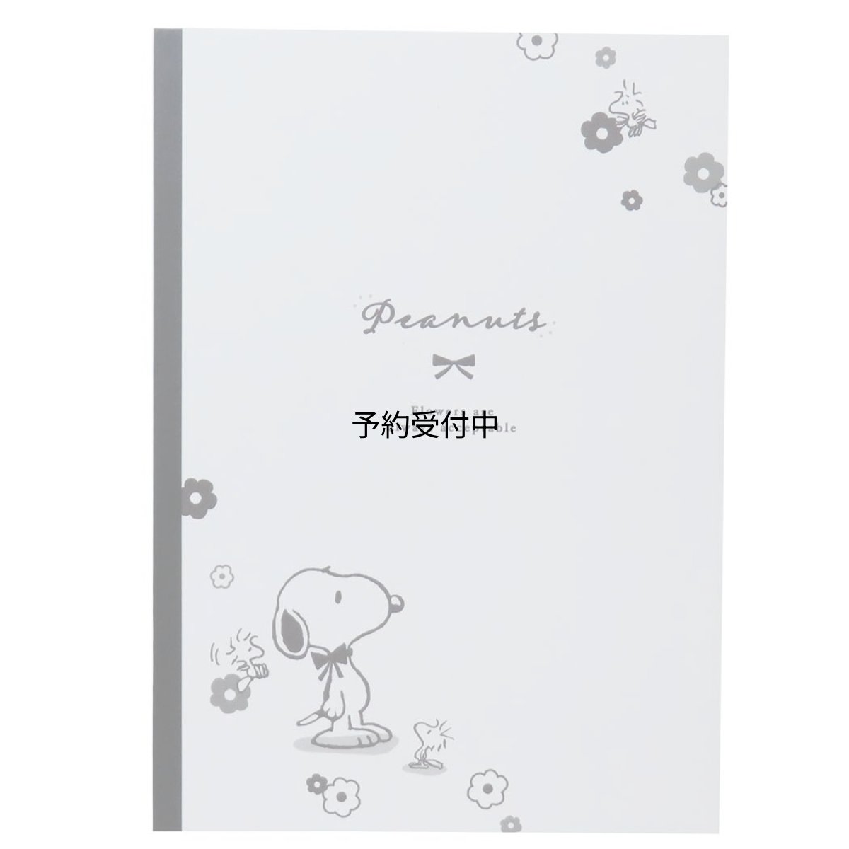 画像1: スヌーピー横罫ノートＢ５クロスノート ｍｏｎｏｃｈｒｏｍｅ ｆｌｏｗｅｒ ピーナッツ (1)