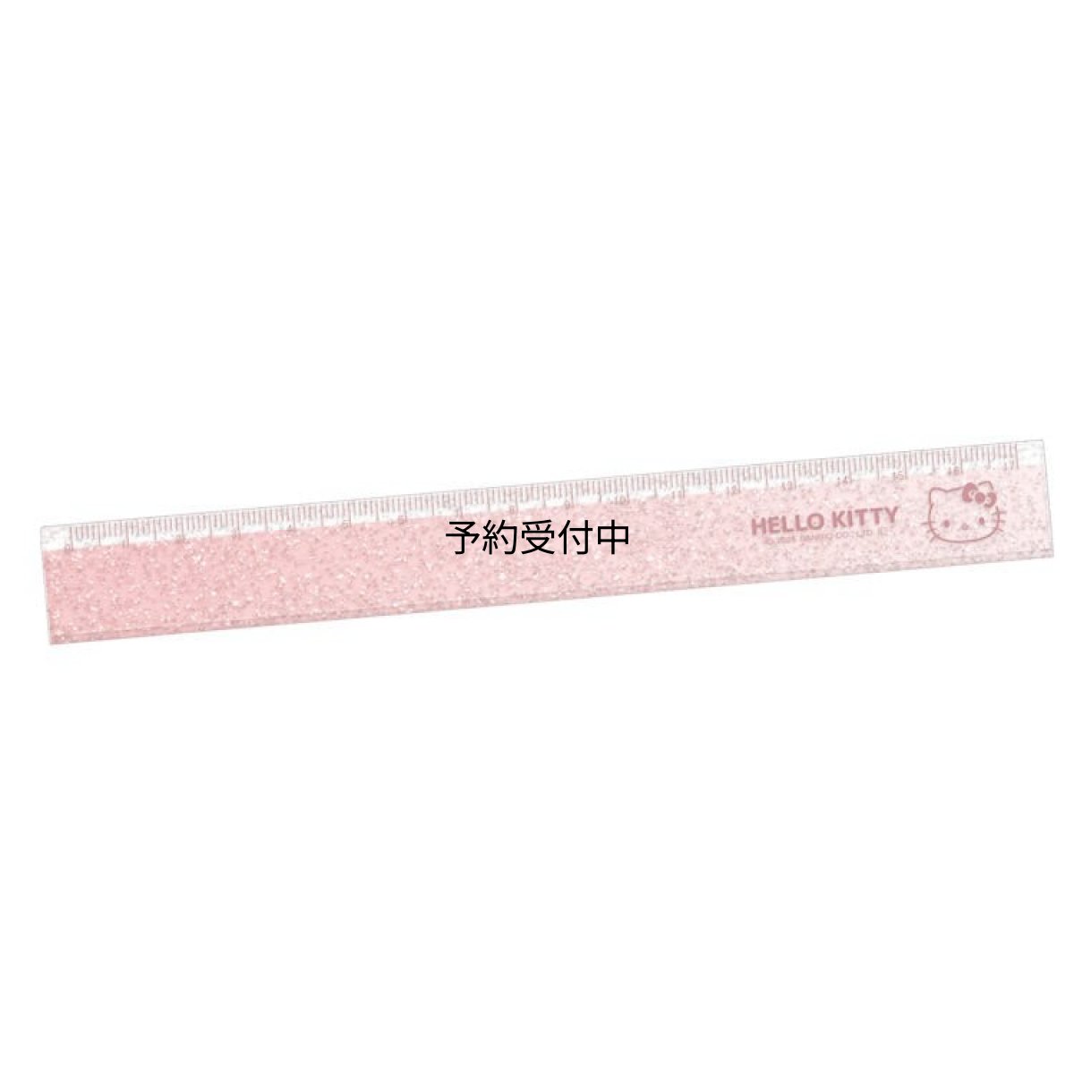 画像1: カミオジャパン ハローキティ グリッタースリム１７ｃｍ定規 じょうぎ スケール 製図 ０７２９６０ (1)