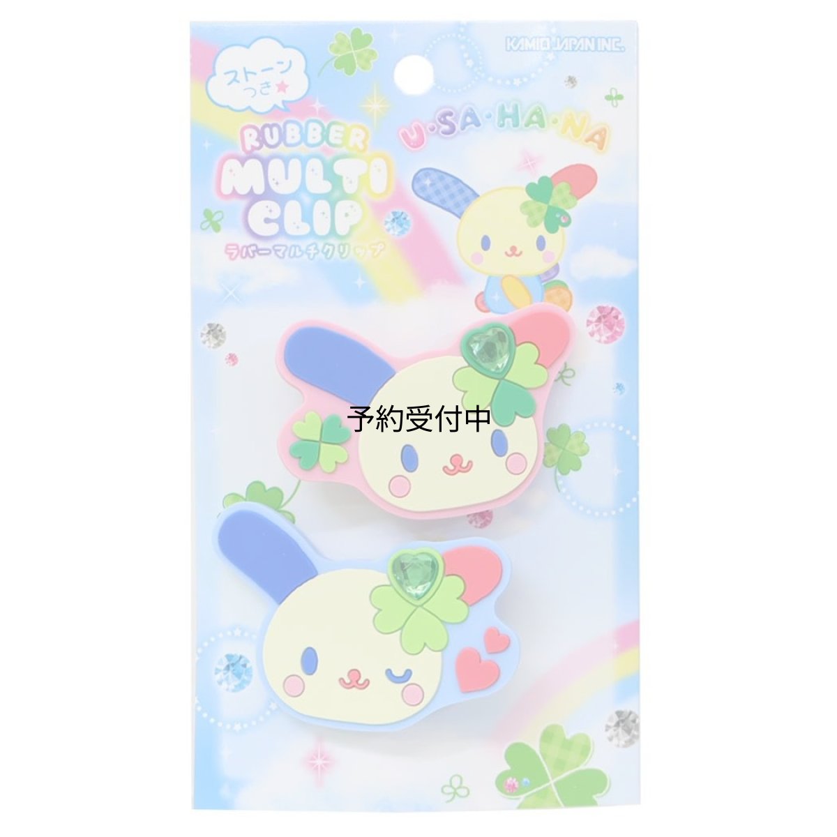 画像1: ウサハナヘアアクセストーン付きマルチクリップ Ｈａｐｐｙ Ｃｌｏｖｅｒ Ｄａｙｓ サンリオ (1)
