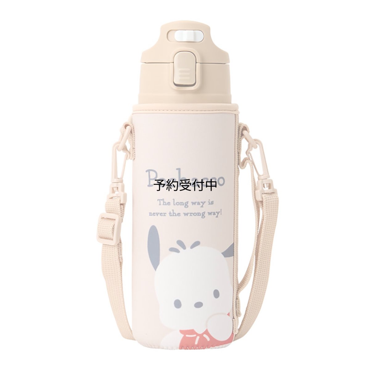 画像1: サンリオ（ＳＡＮＲＩＯ） カバー付きステンレスボトル ポチャッコ 子供 保冷専用 容量：４７０ｍＬ 名前スペース付き ワンタッチオープン 直飲み ０９５６７２ (1)