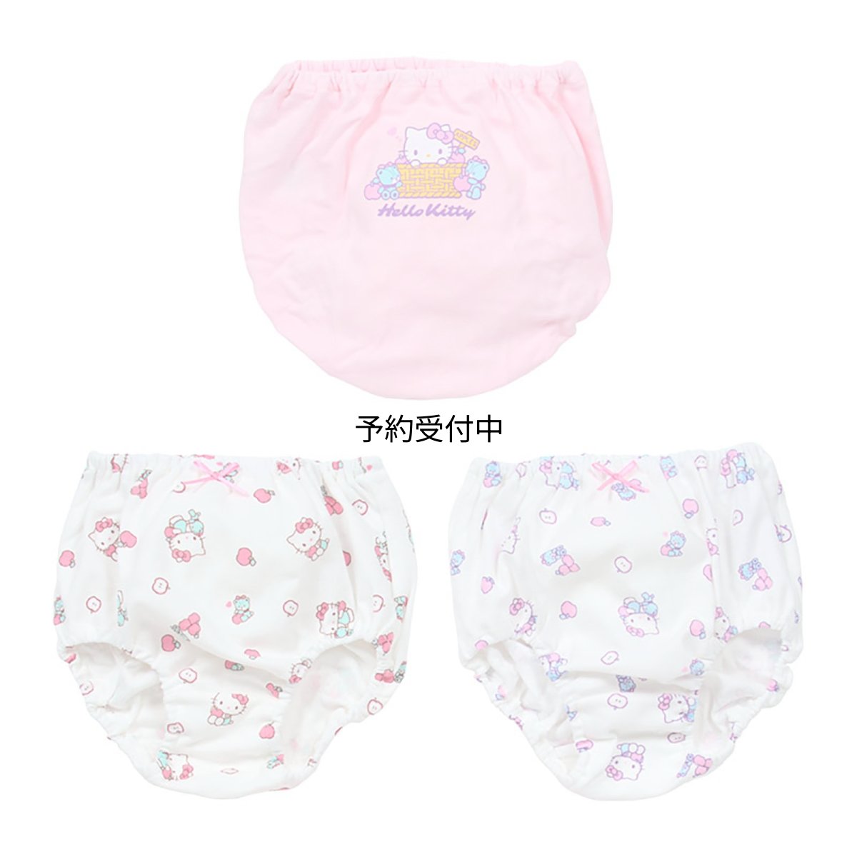 画像1: サンリオ（ＳＡＮＲＩＯ） キッズショーツ ３枚セット ハローキティ りんご １２０ｃｍ 綿１００％ お名前ネーム付き １５３７４５ (1)