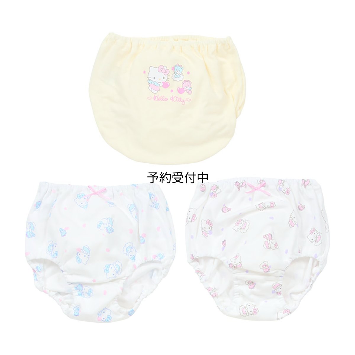画像1: サンリオ（ＳＡＮＲＩＯ） キッズショーツ ３枚セット ハローキティ ハート １００ｃｍ 綿１００％ お名前ネーム付き １５３８４２ (1)
