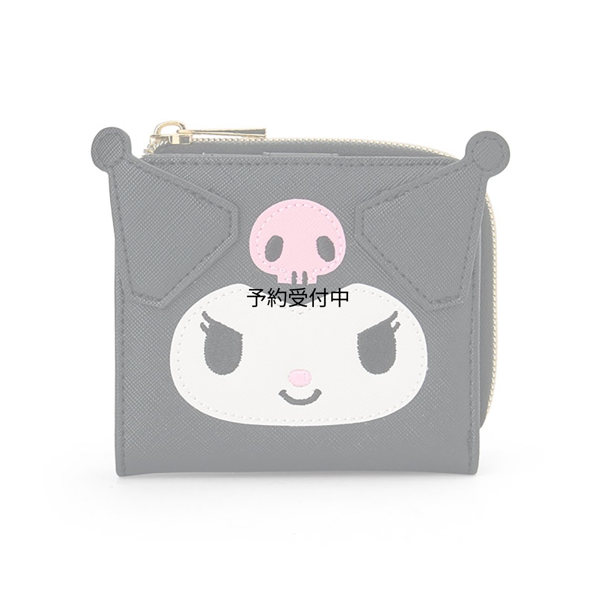 画像1: サンリオ（ＳＡＮＲＩＯ） フェイス形二つ折りウォレット クロミ 財布 ３２６７８０ (1)