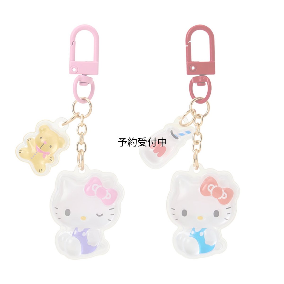 画像1: サンリオ（ＳＡＮＲＩＯ） キーホルダー２個セット（お揃いニコにこ） ハローキティ ６４５４９４ (1)
