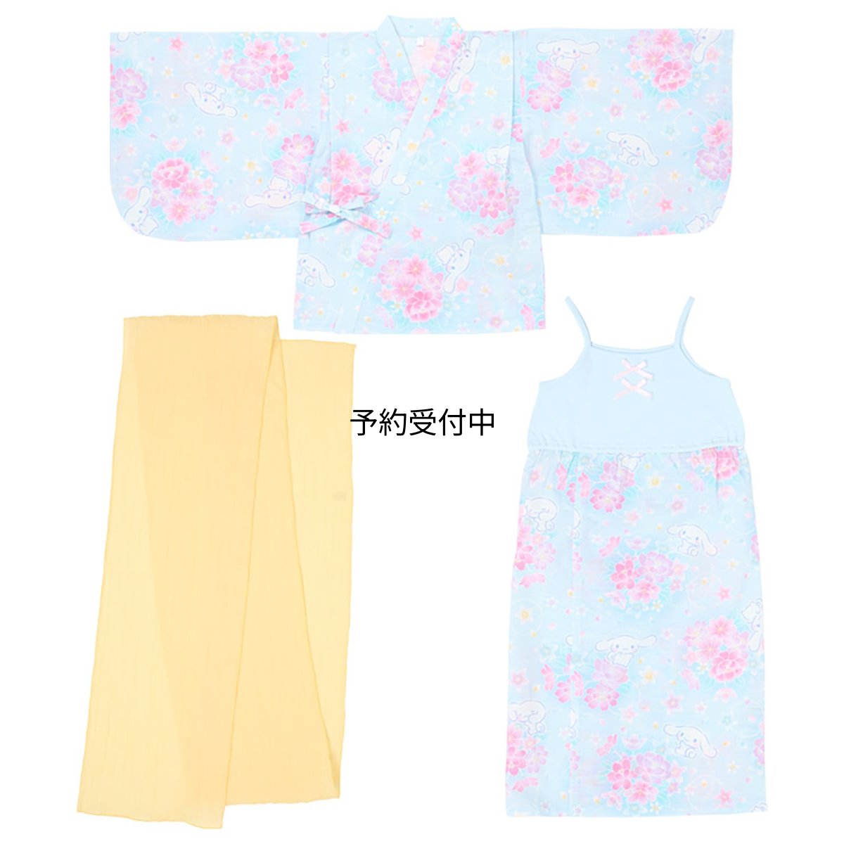 画像1: サンリオ（ＳＡＮＲＩＯ） キッズサンドレス浴衣 シナモロール １１０ｃｍ ８２４２３２ (1)