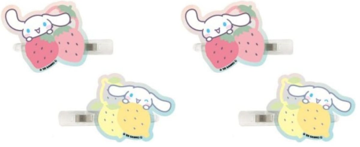 画像1: サンリオキャラクターズ アクリルヘアクリップ シナモロール (1)