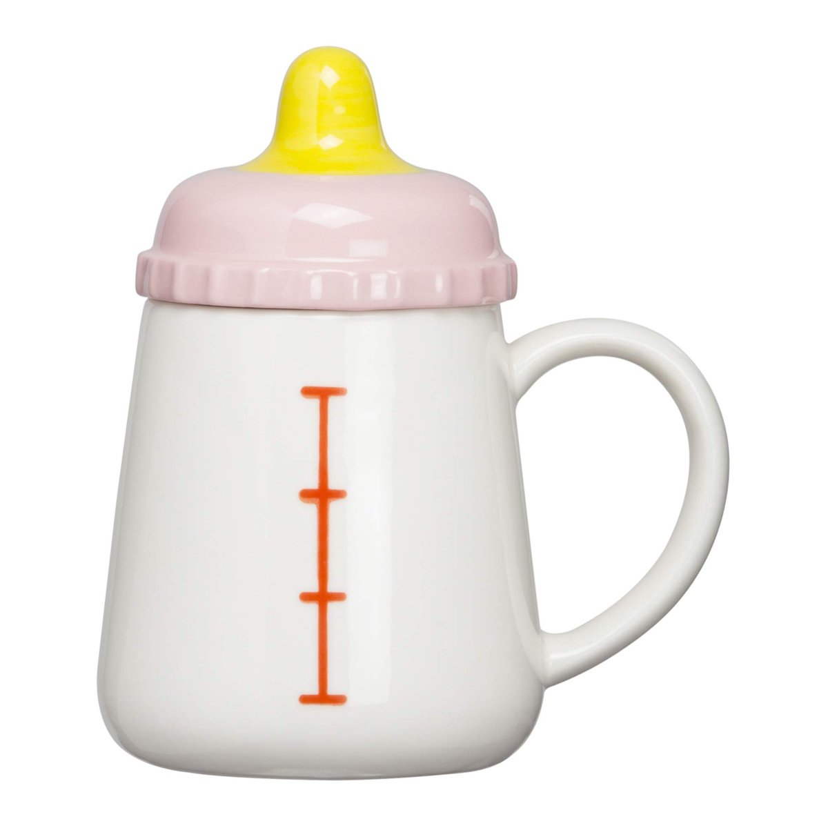 画像1: サンアート おもしろ食器 「 哺乳瓶？ 」 マグカップ 白 ＳＡＮ２１６７ (1)