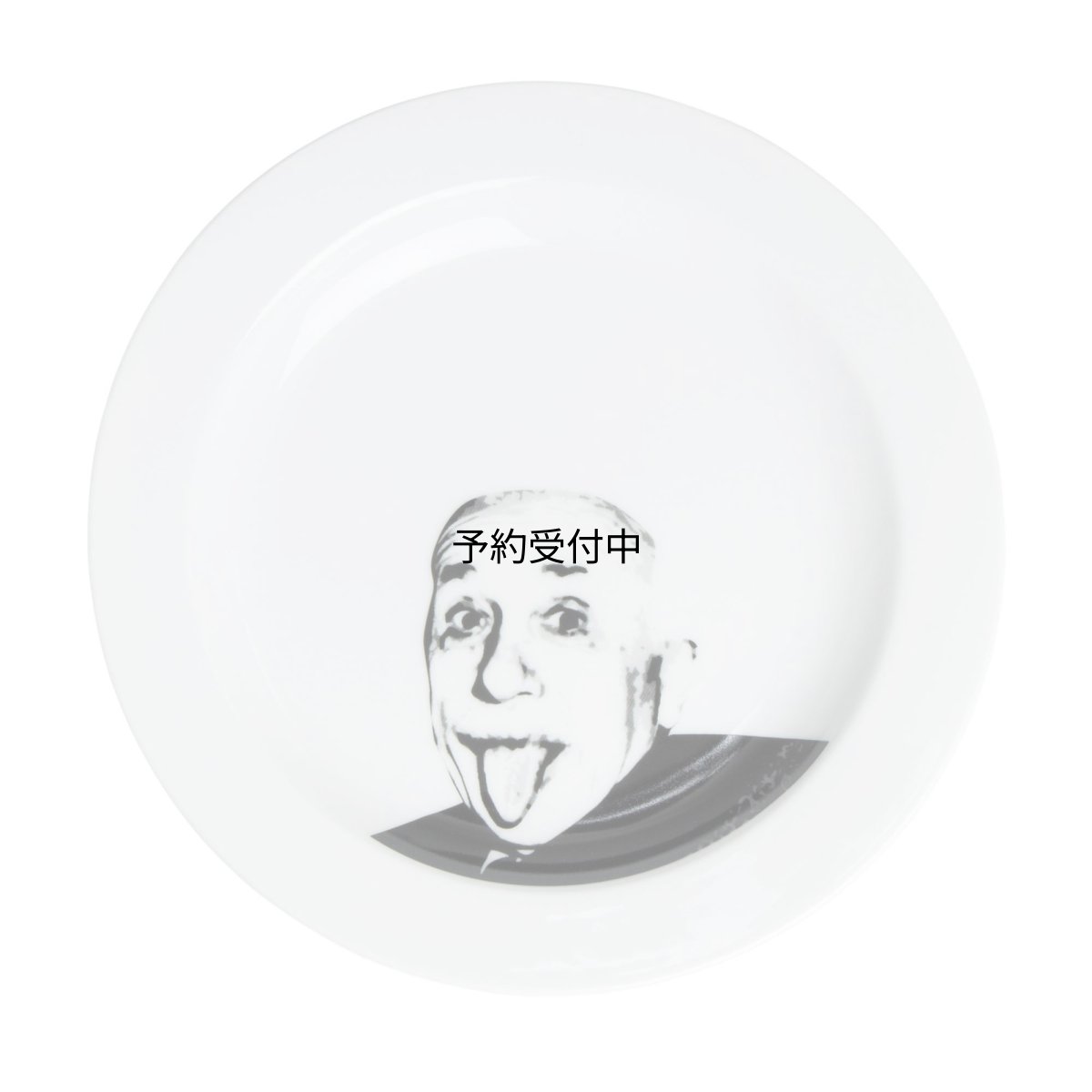 画像1: サンアート おもしろ食器 「 偉人フェイスディッシュ 」 アインシュタイン 中皿 直径２３．５ｃｍ ホワイト ＳＡＮ２２０８?２ (1)