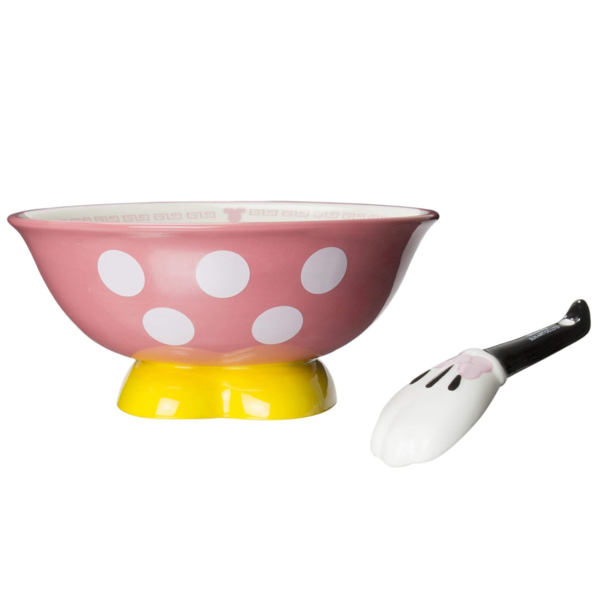 画像1: ディズニー ミニーマウス ラーメンセット（レンゲ付） ＳＡＮ２２２６ (1)