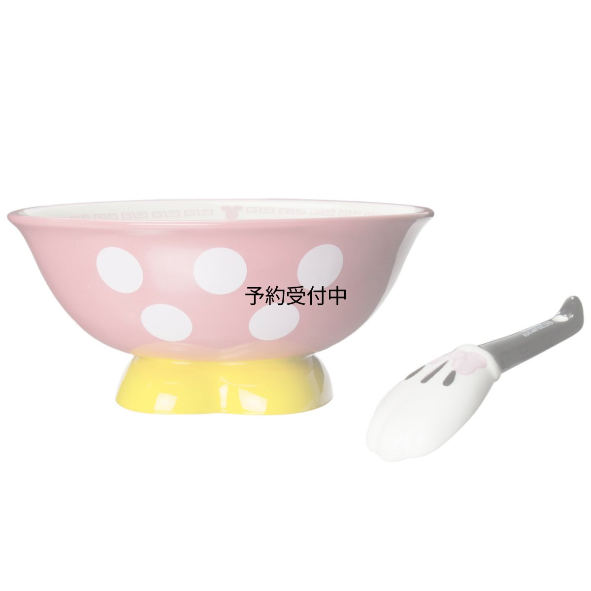 画像1: ディズニー ミニーマウス ラーメンセット（レンゲ付） ＳＡＮ２２２６ (1)