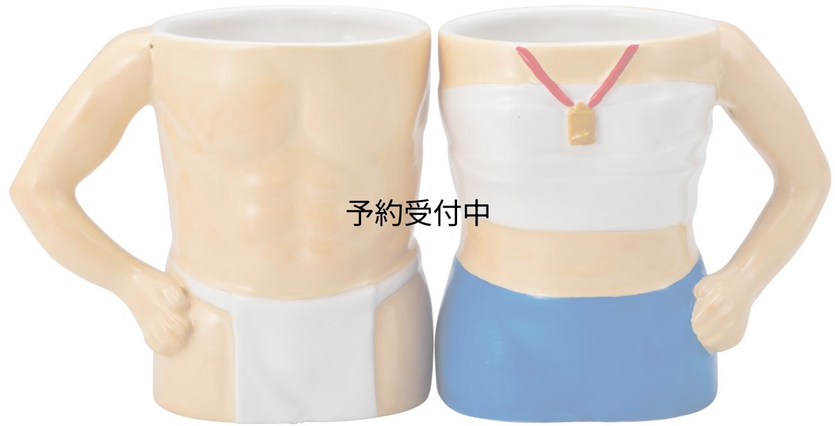 画像1: サンアート おもしろ食器 「 お祭り 」 ペア マグカップ １８０ｃｃ ＳＡＮ２２３７ (1)
