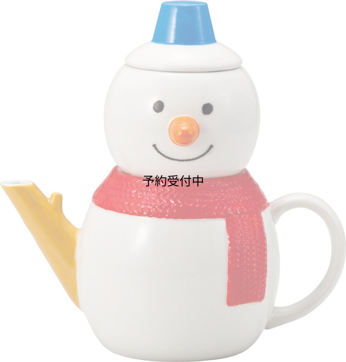 画像1: サンアート かわいい食器 「 スノーマン 」 ティーポット＆カップ（１人用ティーセット） ＳＡＮ２２６９ (1)