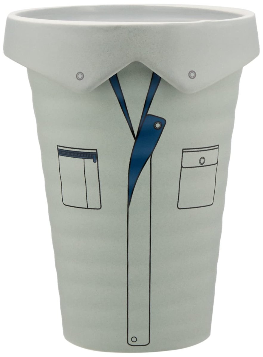 画像1: サンアート おもしろ食器 「 服 働く人 」 作業着（フタ付） タンブラー ４２０ｍｌ ブルー ＳＡＮ２３２４?１ (1)