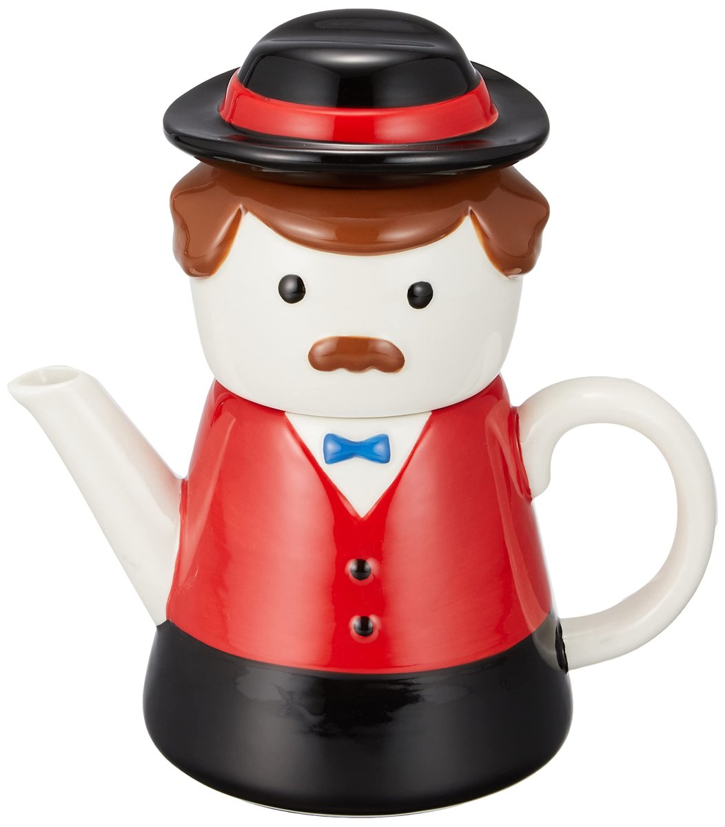 画像1: サンアート おもしろ食器 「 純喫茶店のマスター 」 ティーポット＆カップ（１人用ティーセット） ＳＡＮ２３４５ (1)