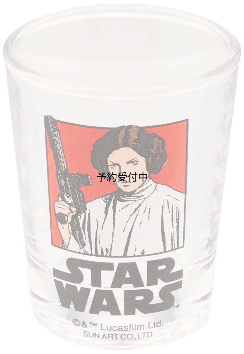 画像1: サンアート 「 スターウォーズ 」 レイア姫 ミニグラス ７０ｍｌ クリア ＳＡＮ２３５６?３ (1)