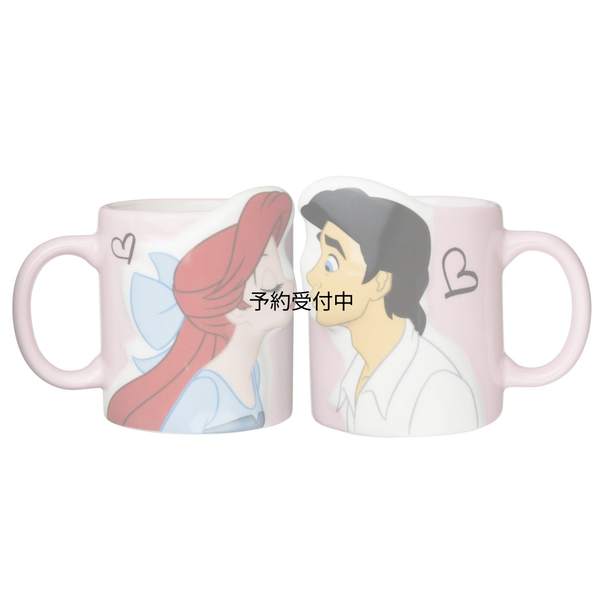 画像1: サンアート ディズニー 「 リトルマーメイド 」 アリエル＆エリック王子 キス ペア マグカップ ３００ｍｌ ＳＡＮ２４７３ (1)