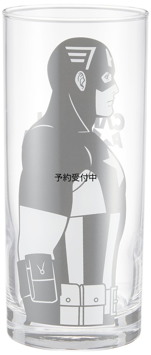 画像1: ＭＡＲＶＥＬ（マーベル） 「 キャプテンアメリカ 」 グラスタンブラー（ＬＳシリーズ） ３９０ｍｌ クリア・モノトーン ＳＡＮ２９１４?１ (1)