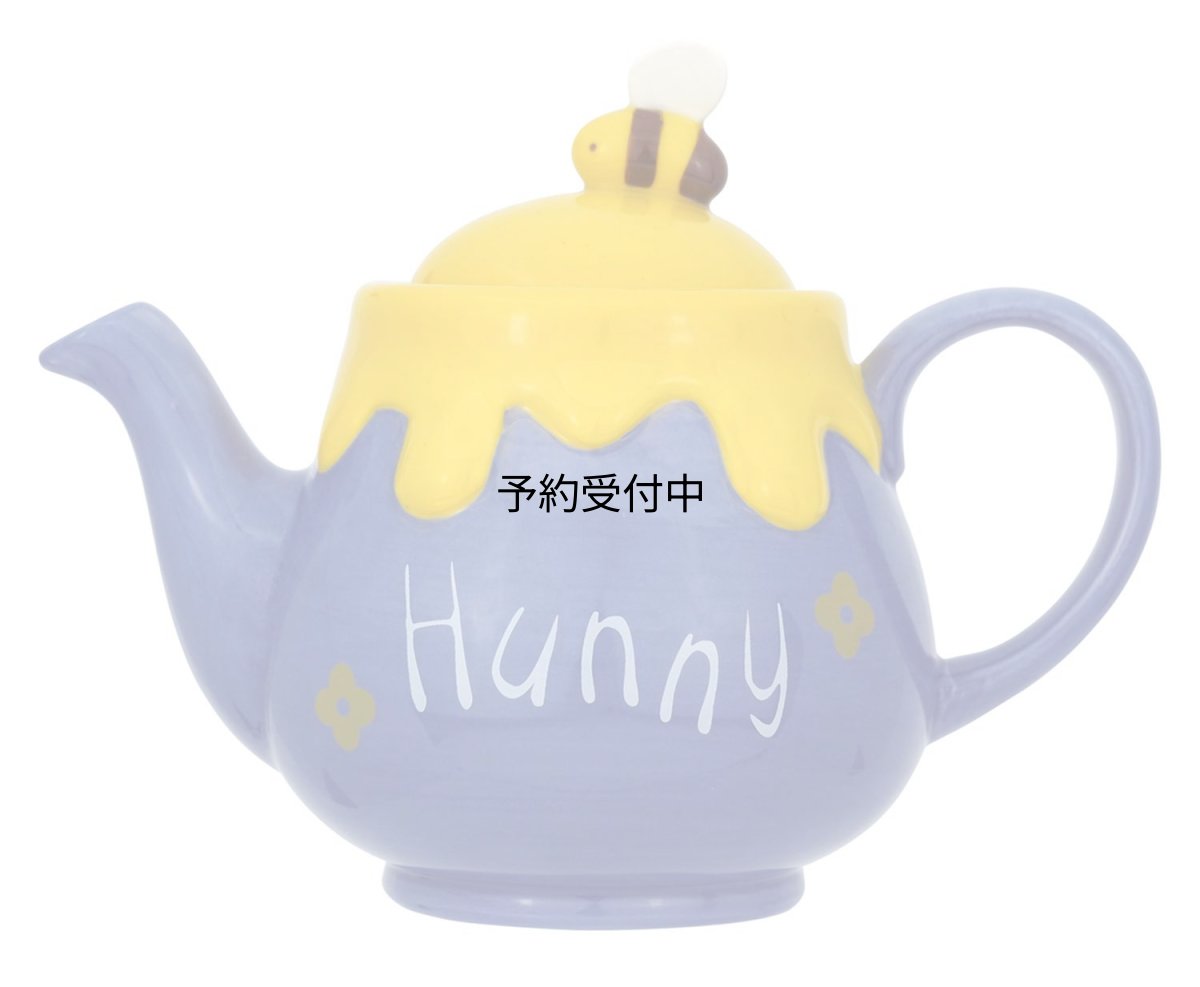 画像1: ディズニー 「 くまのプーさん 」 ハニーポット ティーポット ５９０ｍｌ パープル 紅茶 ポット 急須 プーさん グッズ 置き物 ディズニー インテリア ＳＡＮ２９４５ (1)