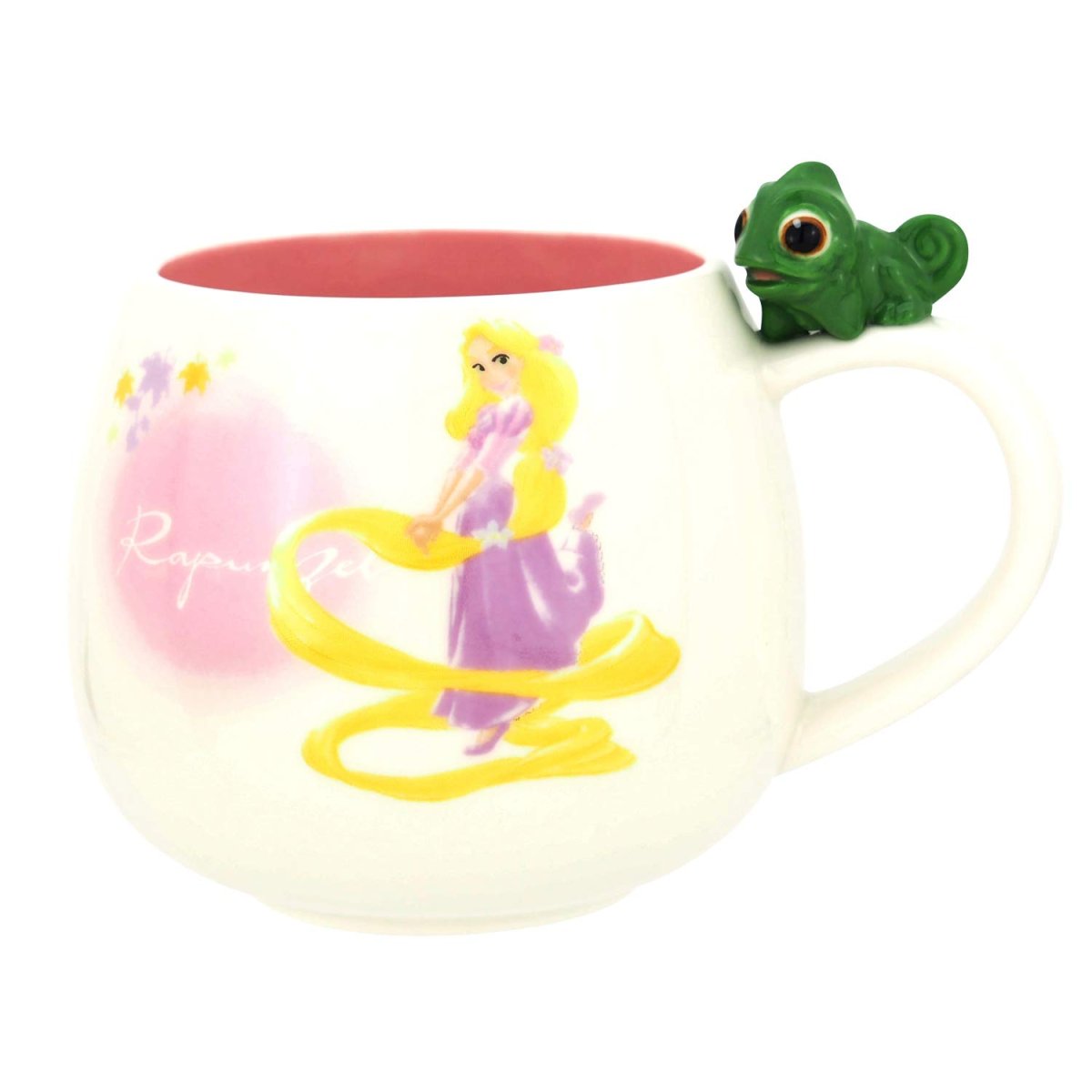 画像1: ディズニー 「 塔の上のラプンツェル 」 ラプンツェル＆パスカル マグカップ ３００ｍｌ ホワイト×ピンク ＳＡＮ３０２２ (1)