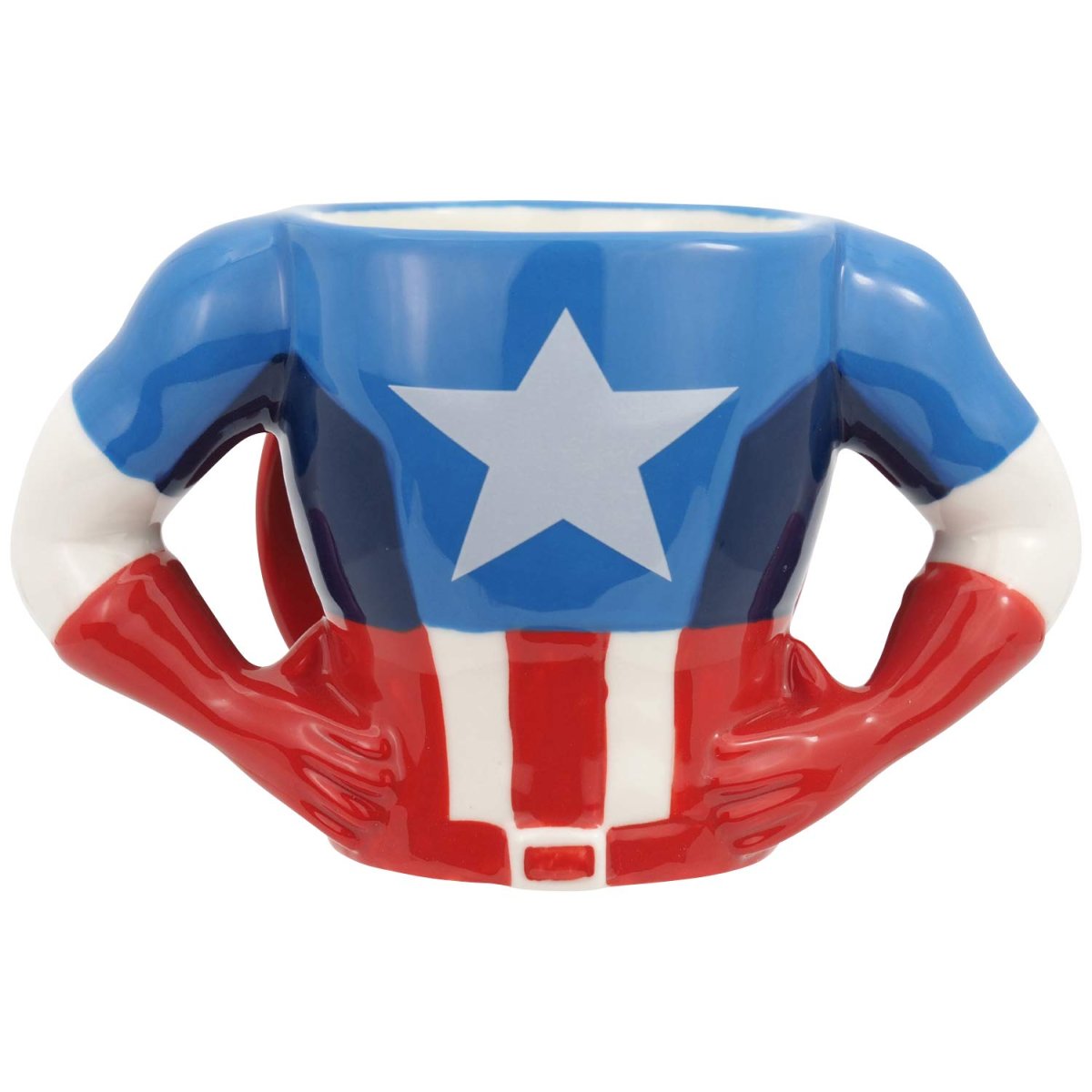 画像1: サンアート ＭＡＲＶＥＬ（マーベル） ボディ マグカップ キャプテンアメリカ ＳＡＮ３０３６?１ ３４０ｍｌ (1)