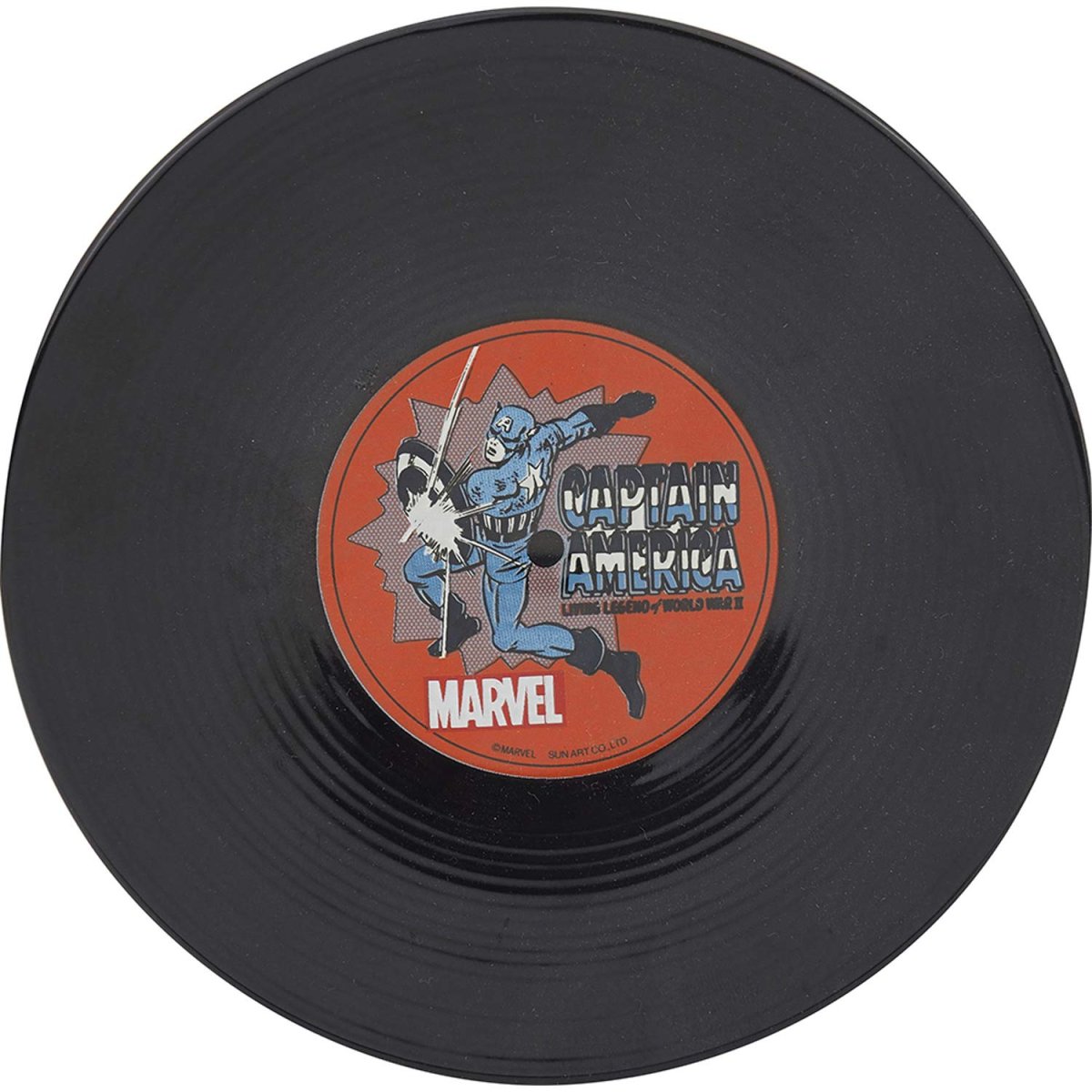 画像1: ＭＡＲＶＥＬ（マーベル） レコード盤型 プレート キャプテンアメリカ ＳＡＮ３０５５?１ (1)