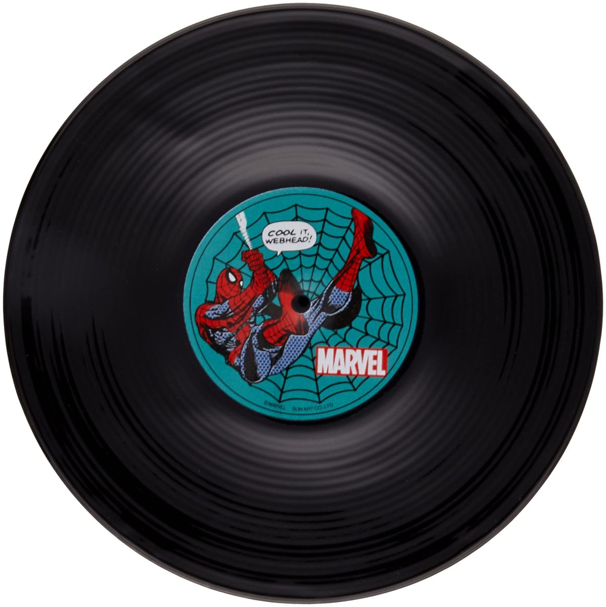 画像1: サンアート ＭＡＲＶＥＬ（マーベル） レコード盤型 プレート スパイダーマン ＳＡＮ３０５５?２ (1)