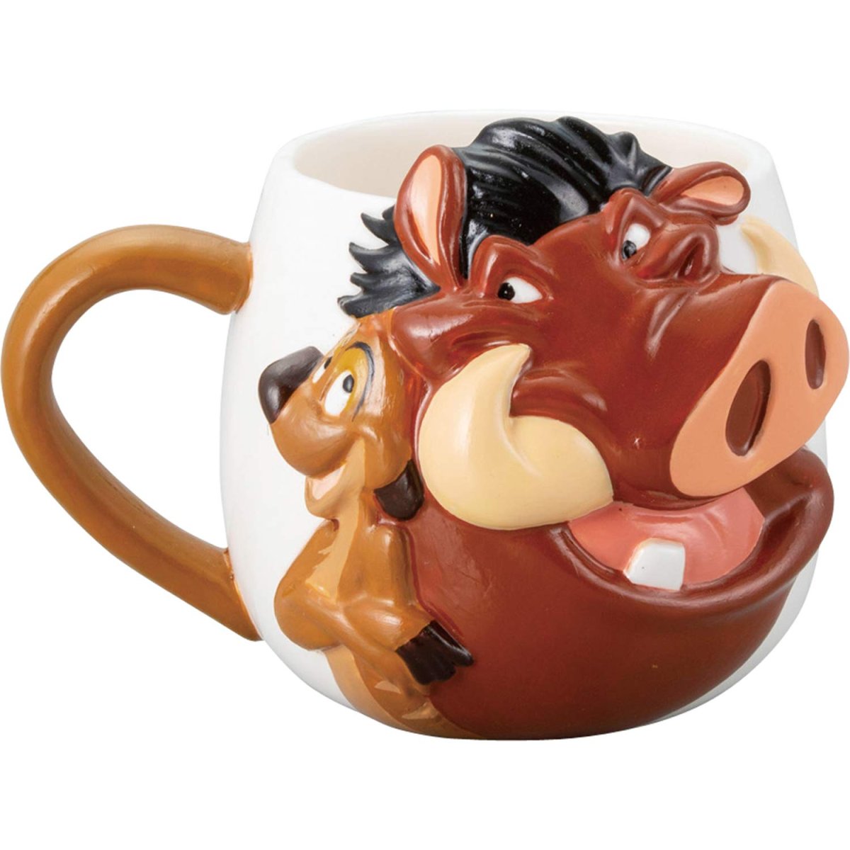画像1: サンアート ブラウン ３８０ｍｌ ディズニー 「ライオンキング」 マグカップ ティモン＆プンバ ＳＡＮ３０８５?３ (1)