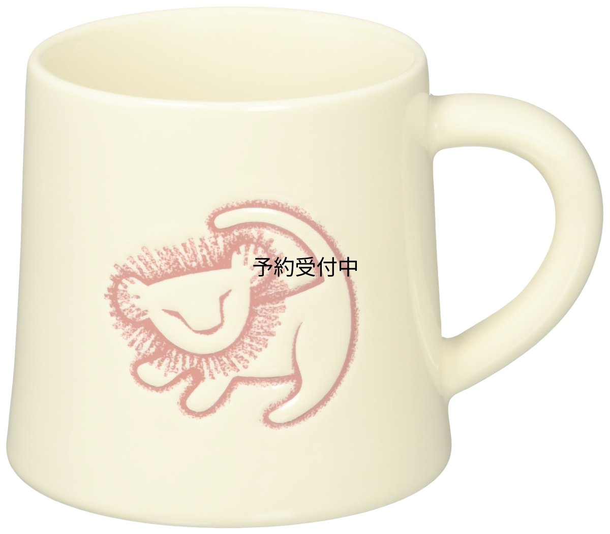 画像1: サンアート ホワイト ３００ｍｌ ディズニー 「ライオンキング」 パット マグカップ シンバ ＳＡＮ３１３９ (1)