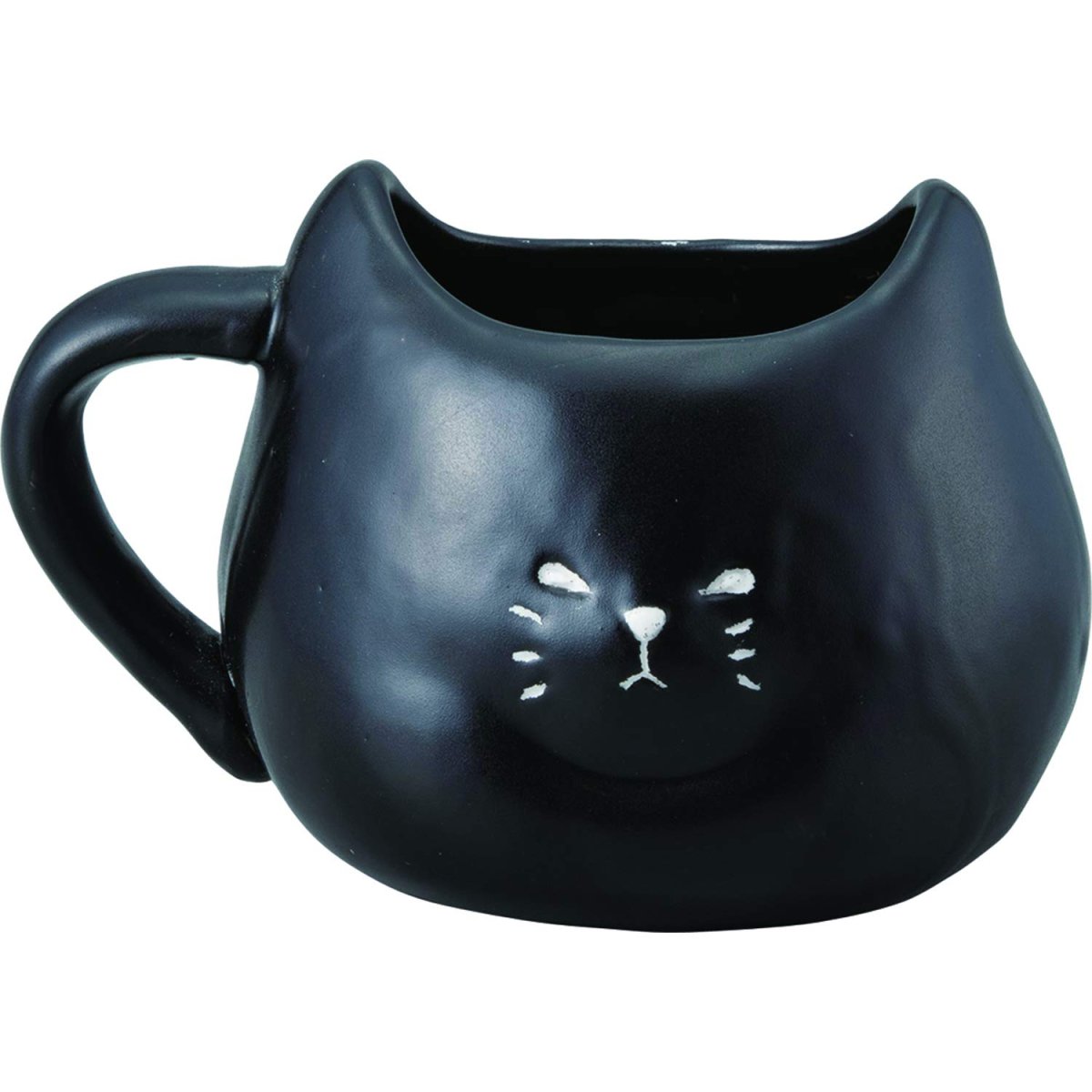 画像1: アニマル食器マグカップふてぶてしい猫のマグ くろねこ ねこ (1)