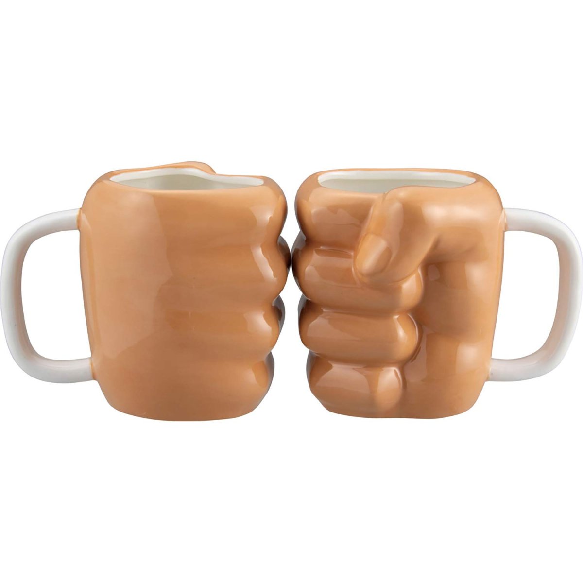 画像1: サンアート マグカップ ベージュ ３７０ｍｌ おもしろ食器 グータッチ マグ カップ ２個セット ｓａｎ３１６９ (1)