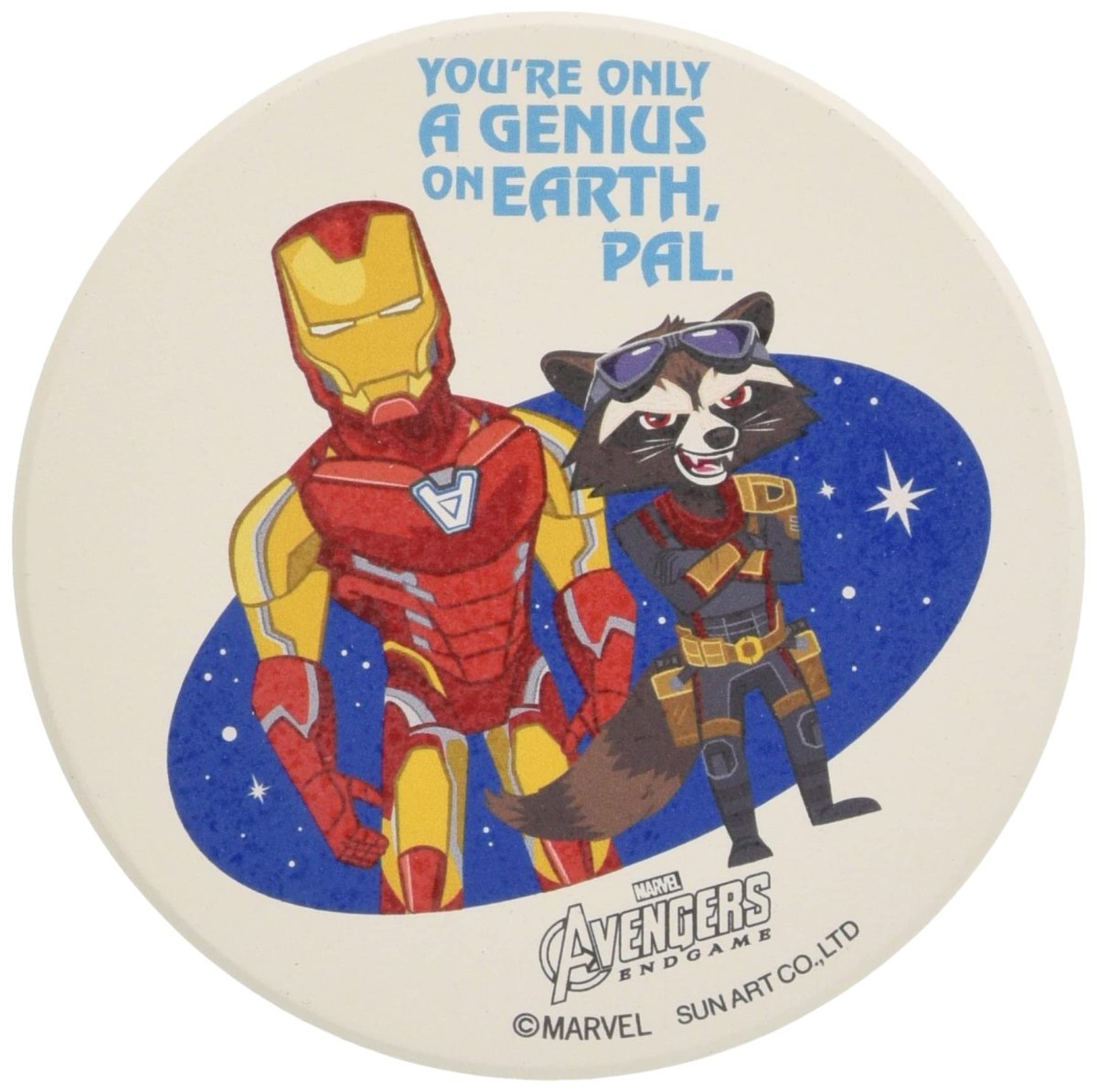 画像1: マーベル 「 アベンジャーズ 」 吸水 コースター アイアンマン＆ロケット ＳＡＮ３２３７?３ (1)