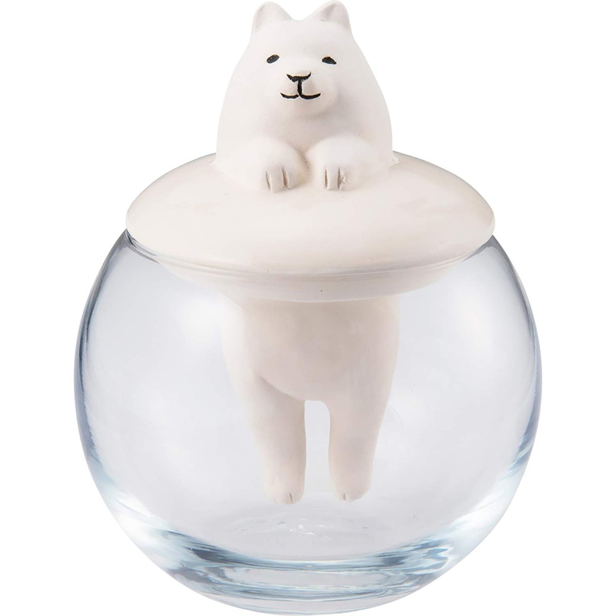 画像1: かわいい雑貨 ドーム型 エコ加湿器 卓上 陶器 気化式 サモエド ＳＡＮ３２５２?３ (1)