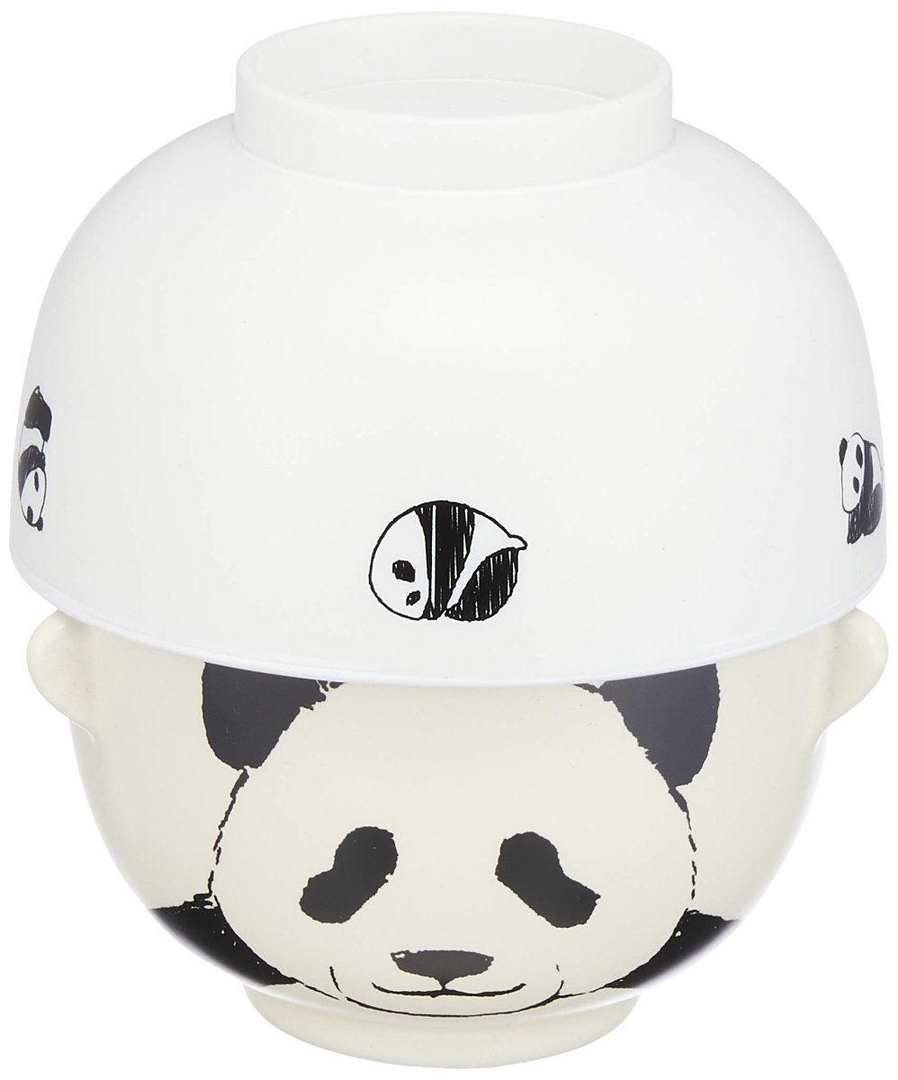 画像1: サンアート かわいい食器 モノクロあにまる 汁椀・お茶碗 セット ２００ｍｌ ミニ パンダ ＳＡＮ３３１１?１ 日本製 (1)