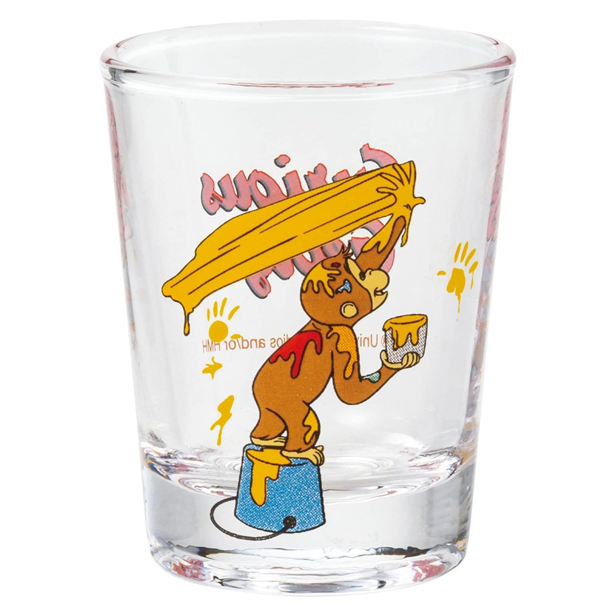 画像1: おさるのジョージ ミニグラス ５０ｍｌ 絵の具 黄色 ＳＡＮ３３４８?１ 日本製 (1)