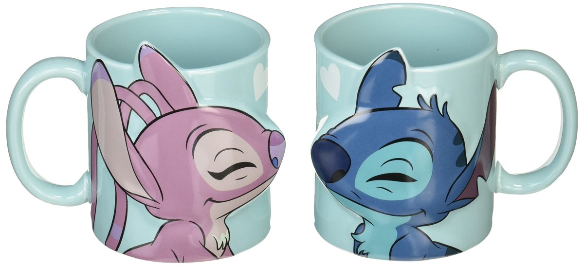 画像1: サンアート ディズニー スティッチ マグカップ ペア ３００ｍｌ ＳＡＮ３３９０ (1)