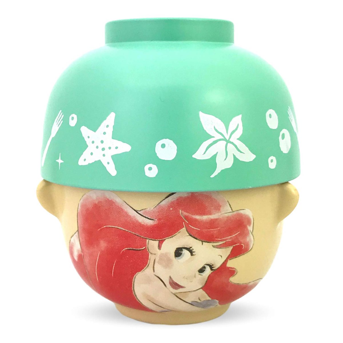 画像1: サンアート ディズニー 「リトル・マーメイド」 アリエル 汁椀・お茶碗 セット ミニ ２００ｍｌ クレヨンタッチ ＳＡＮ３２８９?７ 日本製 (1)