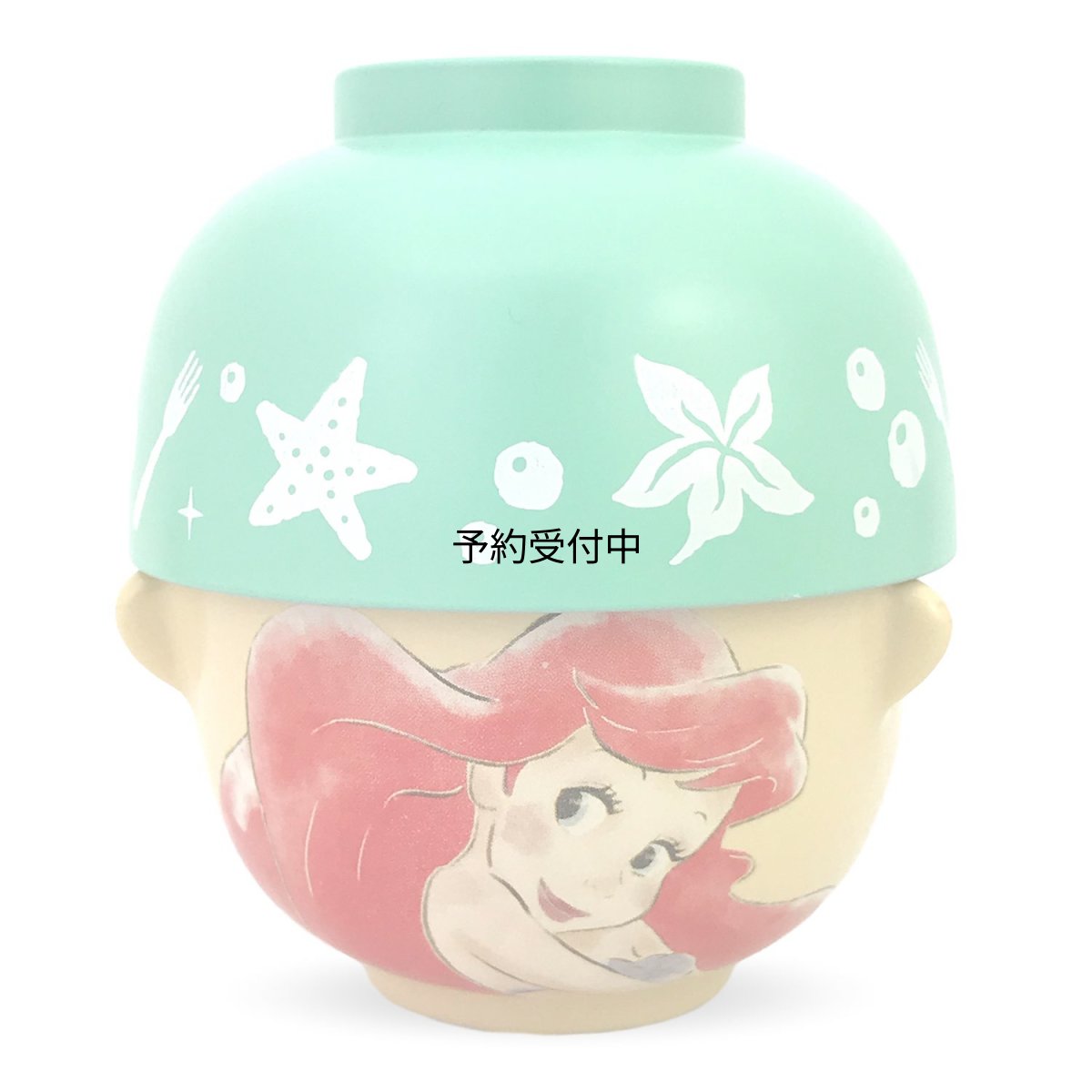 画像1: サンアート ディズニー 「リトル・マーメイド」 アリエル 汁椀・お茶碗 セット ミニ ２００ｍｌ クレヨンタッチ ＳＡＮ３２８９?７ 日本製 (1)
