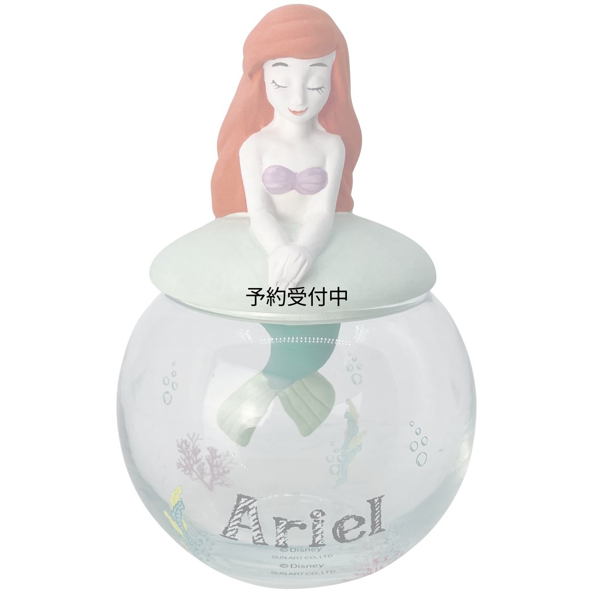 画像1: サンアート ディズニー 「 リトルマーメイド 」 アリエル エコ加湿器 卓上 陶器 気化式 ドーム型 約３２０ｍｌ ＳＡＮ３４６９?３ (1)