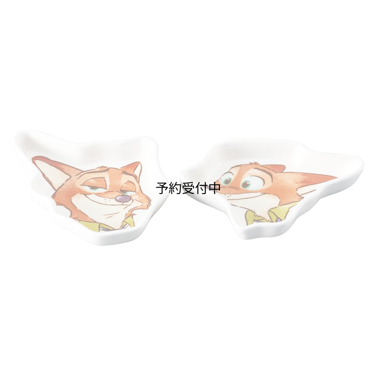 画像1: サンアート ディズニー ズートピア 小皿 ２枚セット ニック ＳＡＮ３５５６ ホワイト (1)