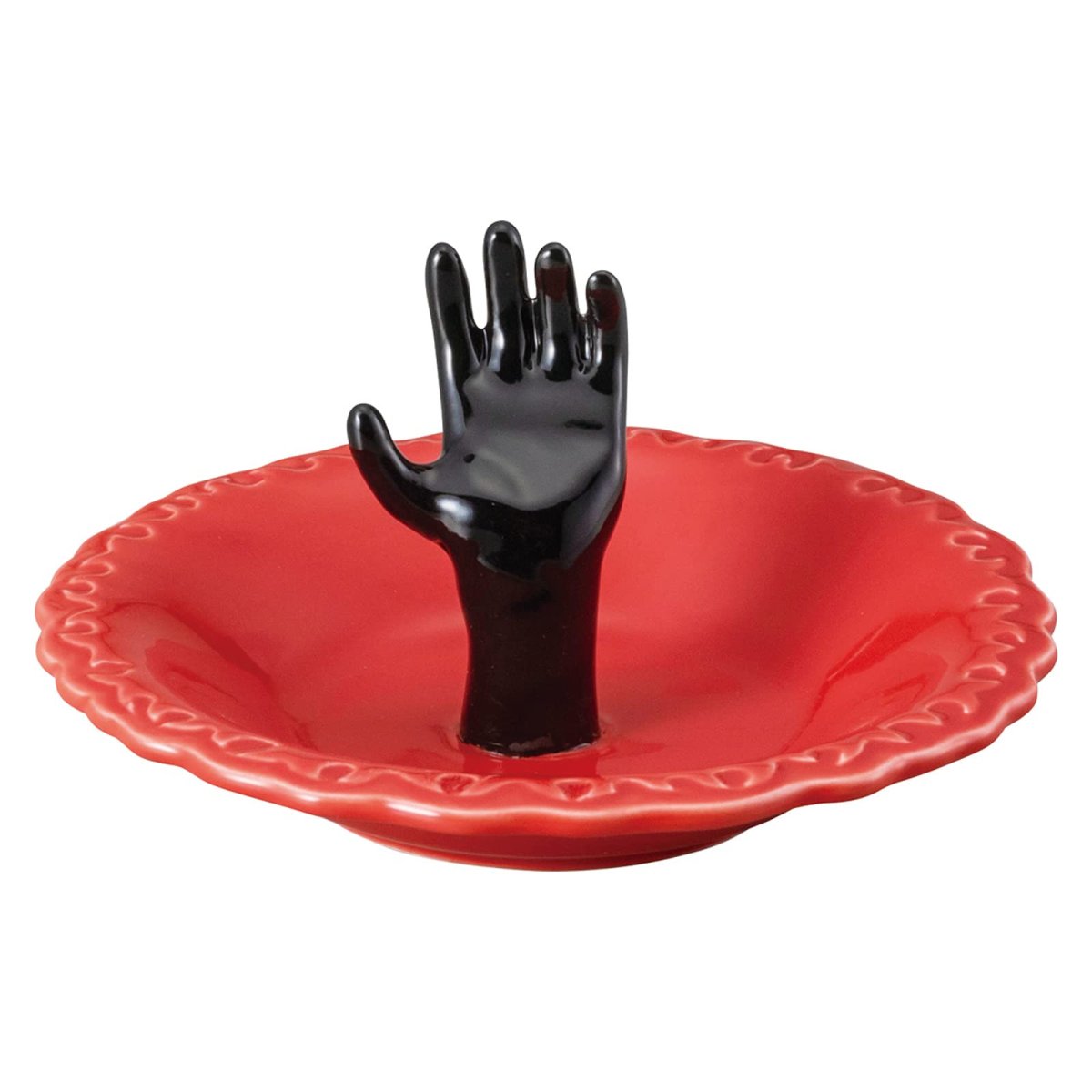 画像1: おもしろ食器 皿 火炎地獄 小皿 約１１．５ｃｍ ＳＡＮ３６０５ (1)