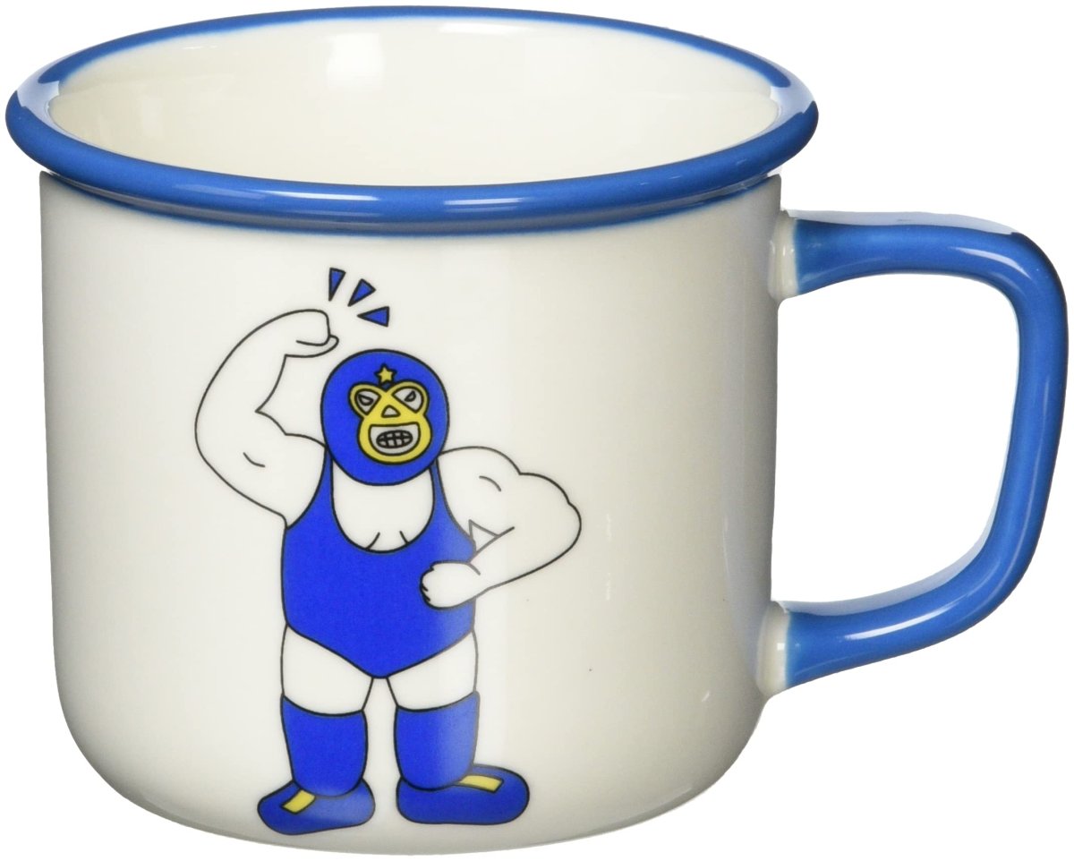 画像1: サンアート おもしろ食器 ＳＴＲＯＮＧＥＳＴ マスクマン マグカップ ＤＯ ＩＴ 青 ＳＡＮ３６０９?１ (1)