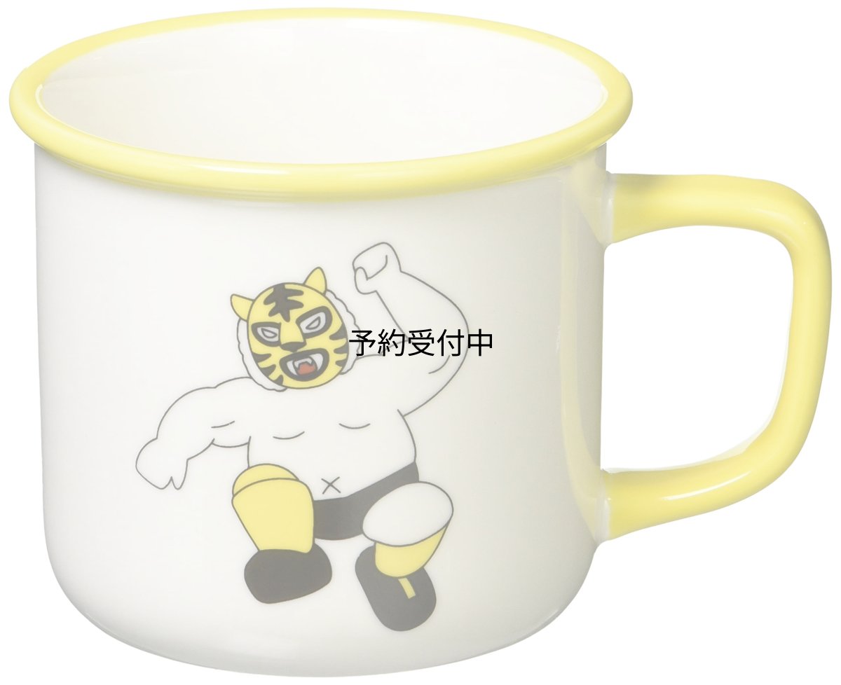 画像1: サンアート おもしろ食器 ＳＴＲＯＮＧＥＳＴ マスクマン マグカップ ＮＥＶＥＲ ＧＩＶＥ ＵＰ 黄 ＳＡＮ３６０９?２ (1)