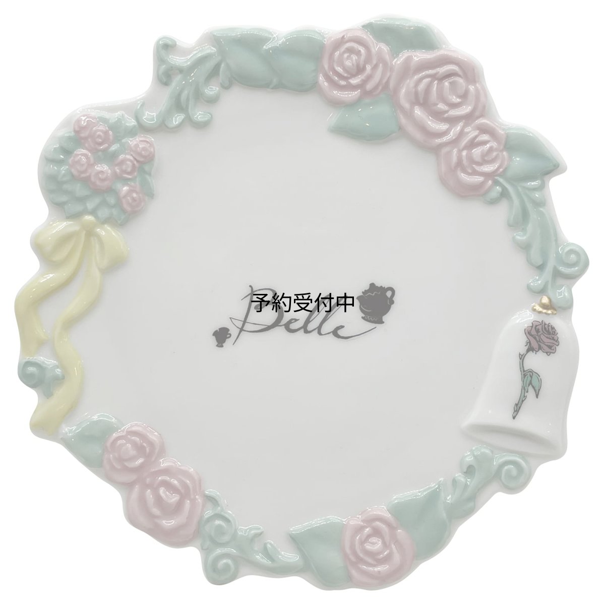 画像1: サンアート ディズニー 「 美女と野獣 」 プレート 皿 約１７ｃｍ ＳＡＮ３６３２ ホワイト (1)