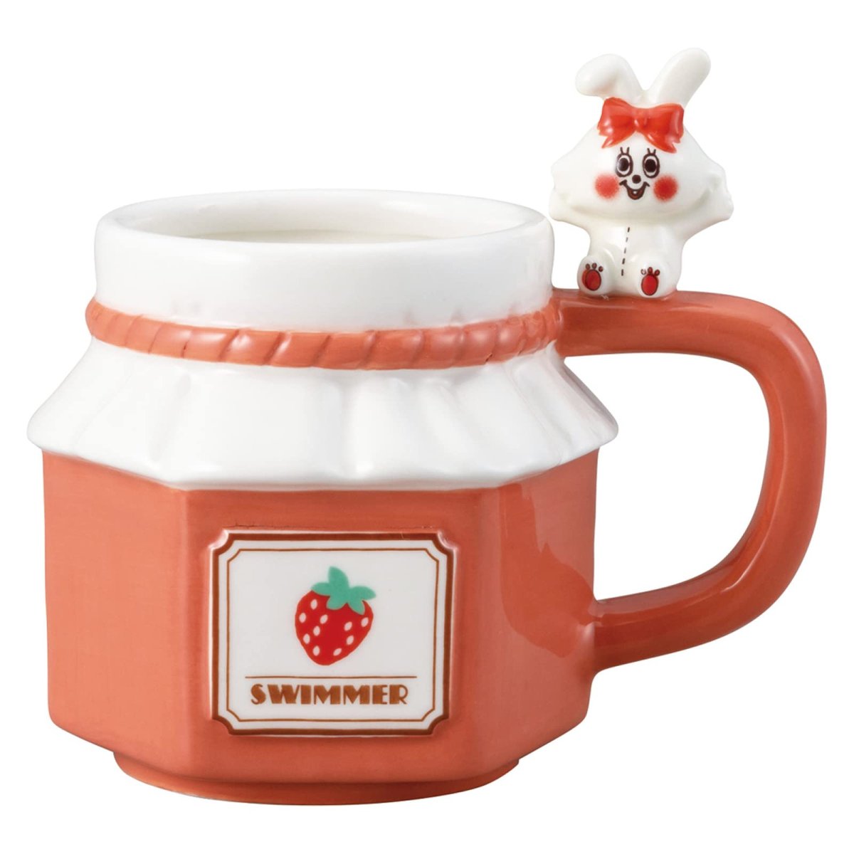 画像1: サンアート スイマー ＳＷＩＭＭＥＲマグカップフィギュア付き ＭＵＧ ＪＡＭ レッド (1)