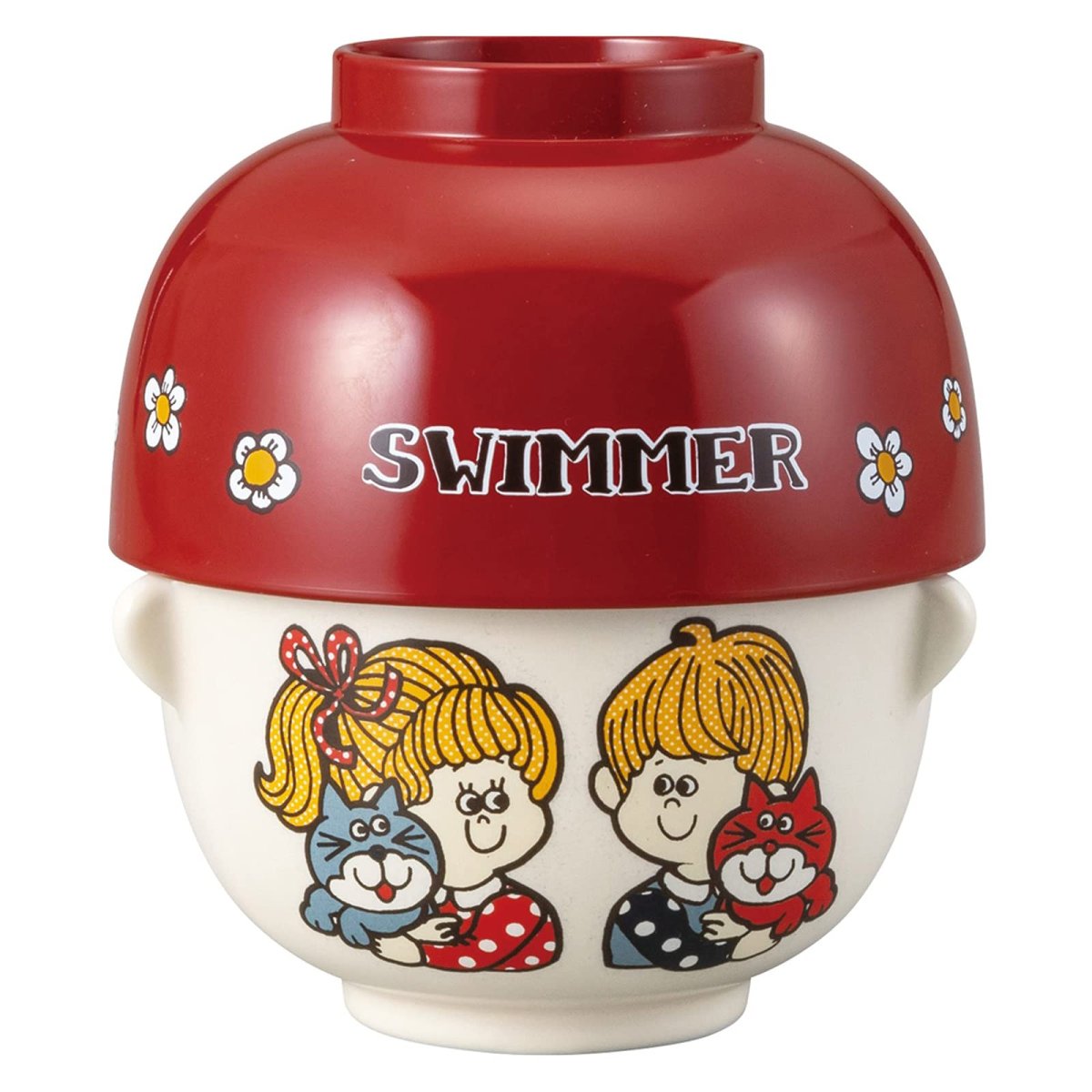 画像1: サンアート 「 ＳＷＩＭＭＥＲ 」 汁椀・お茶碗 セット ミニ ２００ｍｌ ＢＯＹ＆ＧＩＲＬ 日本製 ＳＡＮ３６６６ (1)