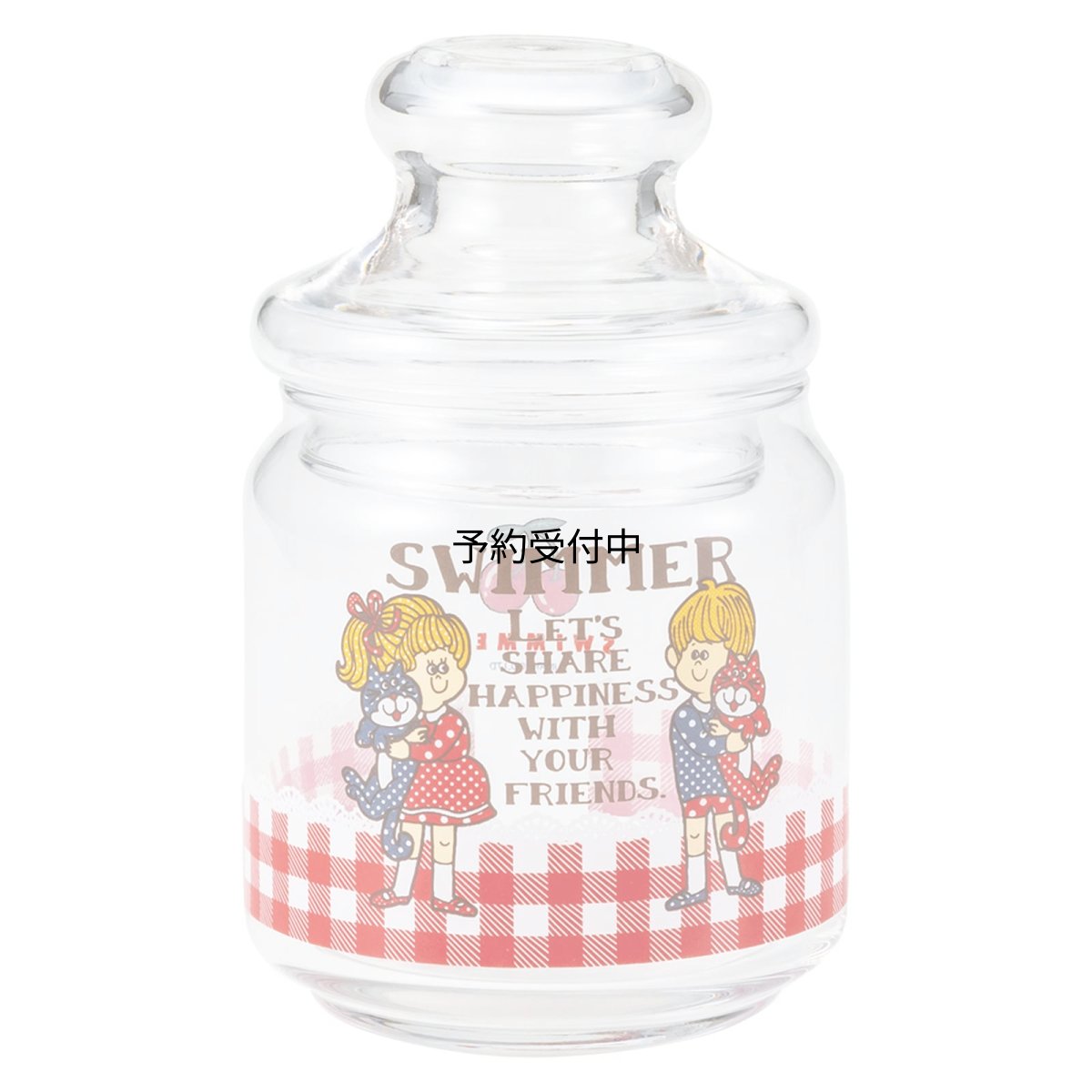 画像1: サンアート 「 ＳＷＩＭＭＥＲ 」 ガラス 保存容器 キャニスター ５００ｍｌ ＢＯＹ＆ＧＩＲＬ 日本製 ＳＡＮ３６６７?２ (1)